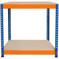 Monstershop S-Rax 2 Tier Workbench - 90cm x 45cm x 90cm in Orange | Size: 90 cm x 45 cm x 90 cm