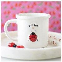 KDMD Love Bug Mug with 3D Ladybird in White