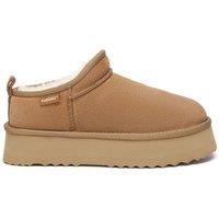 EverAu Australia Women's Real Sheepskin Women Partridge Classic Ultra Mini Platform Boots with EVA Sole in Brown | Size: 8