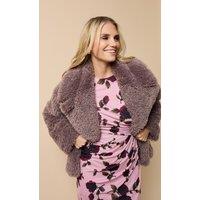 Little Mistress Women's Mink Faux Fur Jacket in Brown | Size: Small