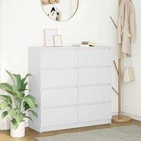 Berkfield Home Sideboard White 100x35x99 cm Engineered Wood | Size: 100 x 35 x 99 cm