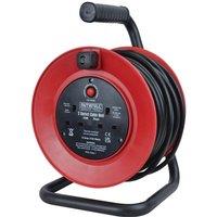Faithfull Open Drum Cable Reel (UK Plug)