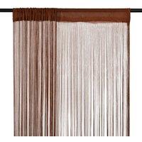 Berkfield Home String Curtains 2 pcs 100x250 cm Brown