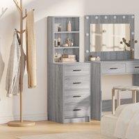 Berkfield Home Highboard Grey Sonoma 40x41x135 cm Engineered Wood | Size: 40 x 41 x 135 cm