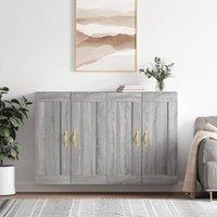 Berkfield Home Wall Mounted Cabinets 2 pcs Grey Sonoma Engineered Wood