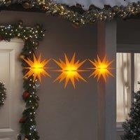 Berkfield Home Christmas Lights with LEDs 3 pcs Foldable Yellow