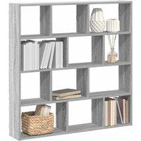 Berkfield Home Wall Cube Shelf 12 Compartments Grey Sonoma Engineered Wood