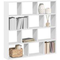 Berkfield Home Wall Cube Shelf 12 Compartments White Engineered Wood