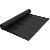 Berkfield Home Weed & Root Control Mat Black 2x25 m PP