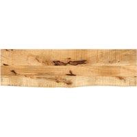 Berkfield Home Table Top 110x30x2.5 cm Live Edge Solid Wood Rough Mango in Brown