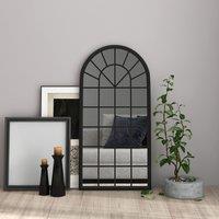 Berkfield Home Mirror Black 90x45 cm Iron for Indoor Use