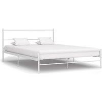 Berkfield Home Bed Frame White Metal 140x200 cm