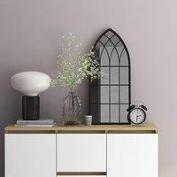 Berkfield Home Mirror Black 70x30 cm Iron for Indoor Use