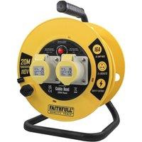 Faithfull Open Cable Reel 110v 16a (UK Plug)