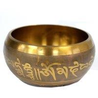 KDMD Large Five Buddha Singing Bowl in Gold