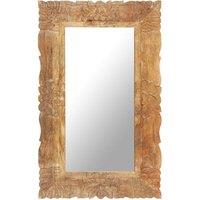 Berkfield Home Mirror 80x50 cm Solid Mango Wood in Brown