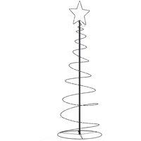 Berkfield Home Christmas Tree Light Cone 100 LEDs Warm White 150 cm in Black