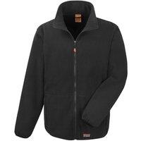 Result Men's Heavy Duty Fleece Jacket in Black | Size: 2XL