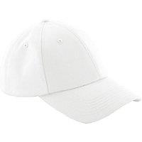 Beechfield Men's Authentic 6 Panel Baseball Cap Pack of 2 in White