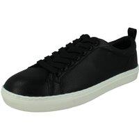 Thomas Blunt Men's Textured Lace-Up Trainer with Cup Sole in Black | Size: 10