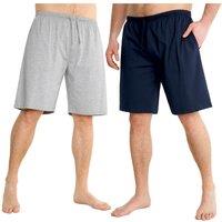 CityComfort Men's 2 Pack Pyjama Shorts in Grey | Size: 2XL