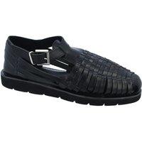 Thomas Blunt Men's Flat Weaved Sandals in Black | Size: 7