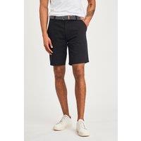 Kensington Eastside Men's Cotton Twill Short with Belt in Black | Size: XL
