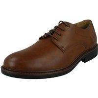 Thomas Blunt Men's Classic Lace-Up Derby Shoe with Stitched Sole in Tan | Size: 9