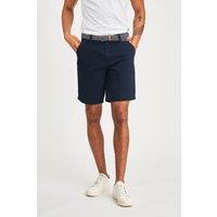 Kensington Eastside Men's Cotton Twill Short with Belt in Navy | Size: XL