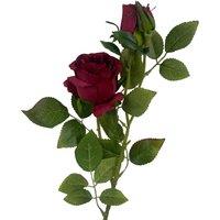 Leaf 60cm Artificial Red Rose Flower