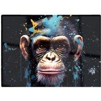 Warren Reed - Designer Monkey Face Splashart With Blue Glass Chopping Board