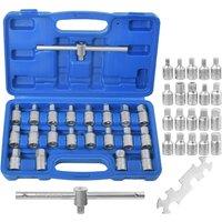 SPETLEK 21Pcs Oil Drain Sump Plug Key Socket Set Kit