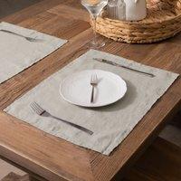 Native Natural Stone Set of 4 100% Linen Placemats