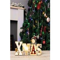 Netagon Battery Powered Wooden XMAS Display in Cream