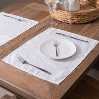 Native Natural White Set of 4 100% Linen Placemats