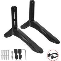 VOGREX Table Top TV Stand Mount Legs TV Base Pedestal Mount Bracket in Black