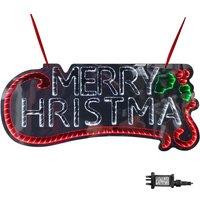 Samuel Alexander 60cm Hanging Merry Christmas Infinity Mirror Decoration with LEDs