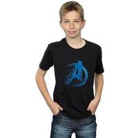Marvel Boy's Avengers Endgame Dusted Logo T-Shirt in Black | Size: 3-4 Years