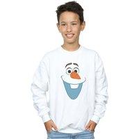 Disney Boy's Frozen Olaf Face Sweatshirt in White | Size: 3-4 Years