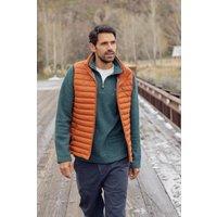 Weird Fish Men's Langtree Lightweight Showerproof Padded Gilet in Pale Orange | Size: XL