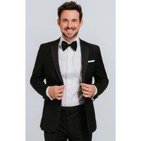 Dobell Men's Black 100% Wool Notch Lapel Tuxedo Jacket | Size: 54S