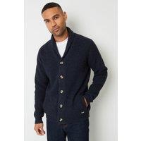 Threadbare Men's 'Needham' Shawl Collar Cardigan in Navy | Size: Small