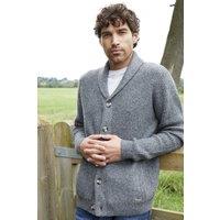 Threadbare Men's 'Needham' Shawl Collar Cardigan in Charcoal | Size: Large