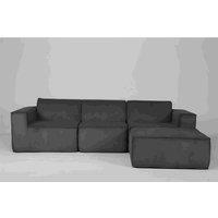Furniture Maxi Men's Hugspacee Corduroy 3 Seater Sofa with Footstool in Grey