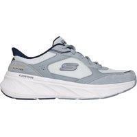 Skechers Men's Edgeride Slip-Ins Relaxed Fit Mesh Opm Sneaker Gray Leather in Grey | Size: 9