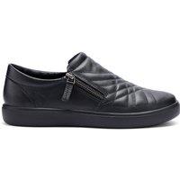 Hotter Women's Wide Fit 'Poppy' Quilted Trainers in Black | Size: 5.5