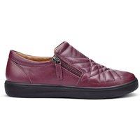 Hotter Women's Extra Wide 'Poppy' Quilted Trainers in Dark Red | Size: 5.5