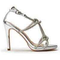 b.soleful Women's 'Laviro' Porvair Sandals in Silver | Size: 3