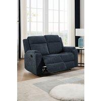 More4Homes Orka 2 Seater Fabric Manual Recliner Sofa in Blue