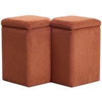 Nordlys Scandinavian Velvet Terracotta Lounge Pouf in Red